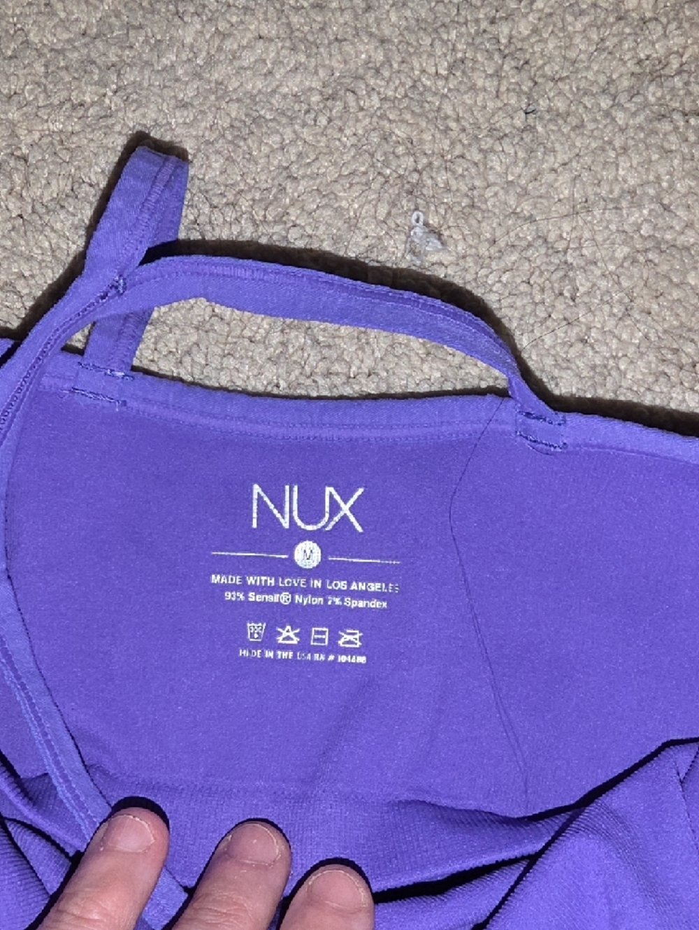 NUX Purple Ribbed Racerback Cami - Picture 4 of 4